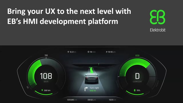 Bring your UX to the next level with EB’s HMI development toolchain