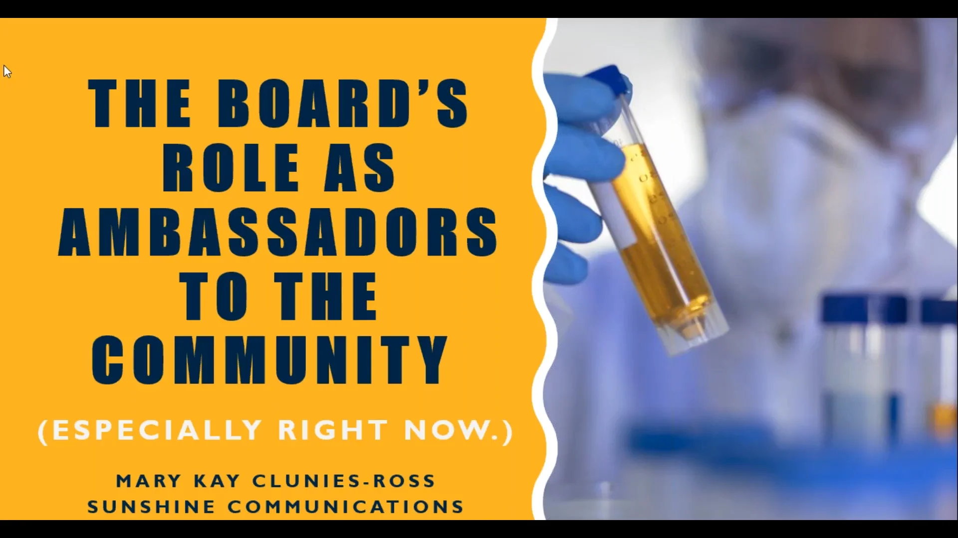 The Board’s Role as Ambassadors to the Community on Vimeo