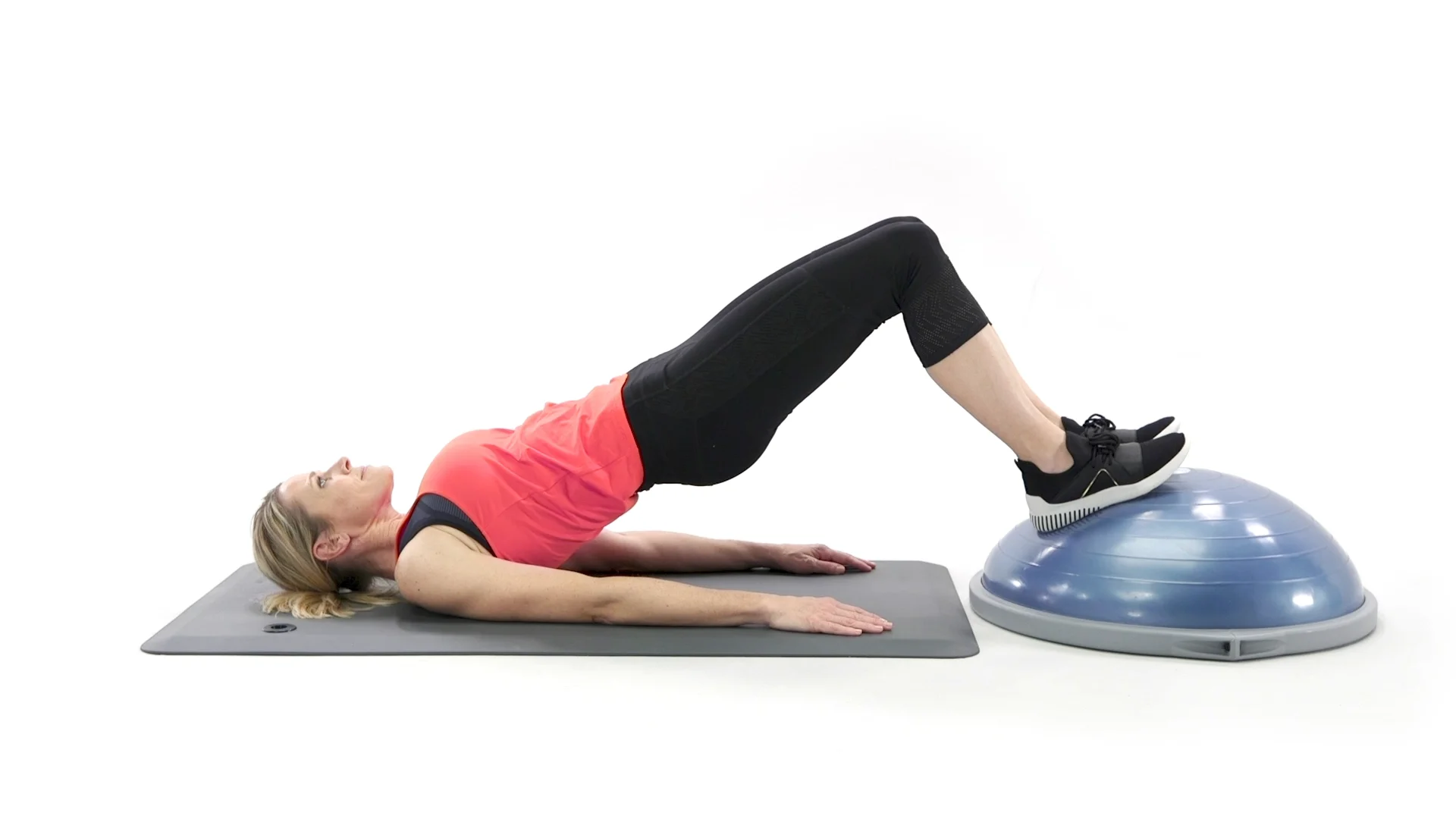 Glute bridge best sale bosu ball