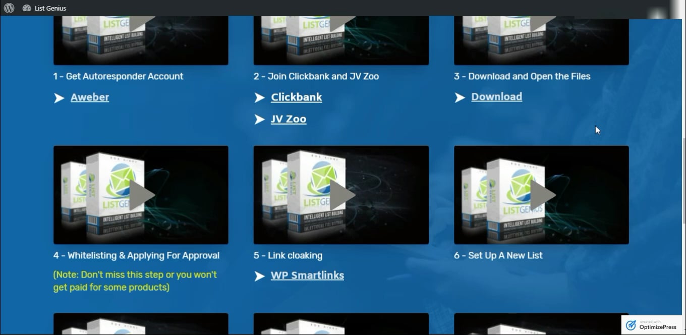 Setup New List on Vimeo