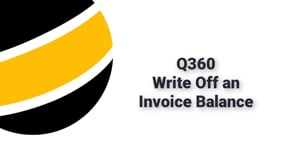 Write off Invoices