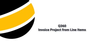 Invoice a Project Order Line Items