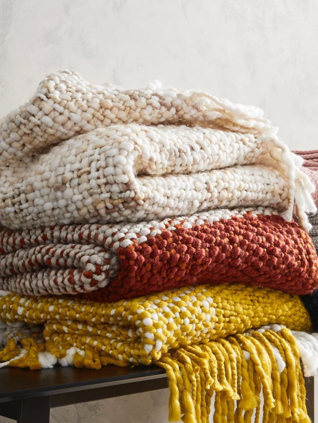 West elm best sale basketweave throw