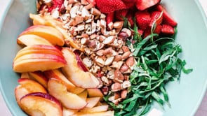 Healthy Strawberry Rhubarb Salad