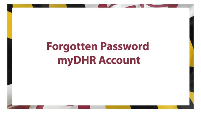 Creating myDHR 14 Character Password