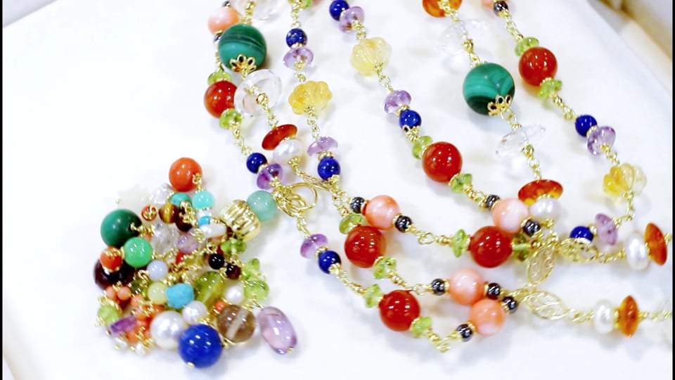 1930s Gemstone Necklace for Sale | AC Silver