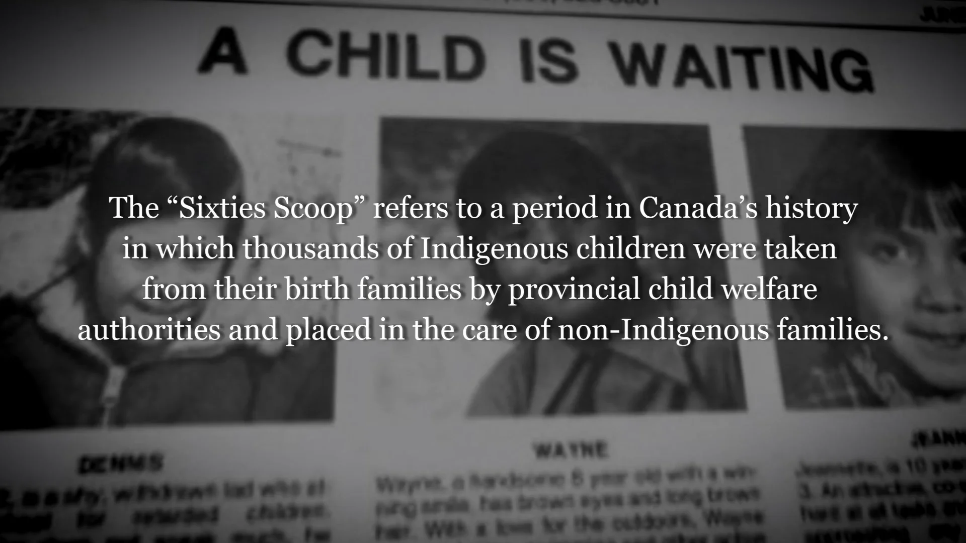 What is the Sixties Scoop?
