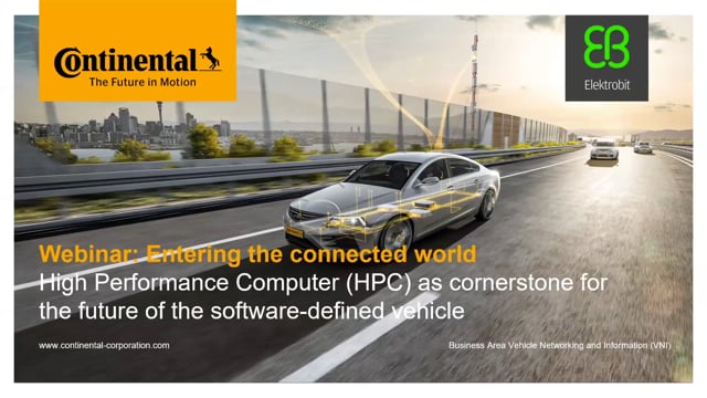 Entering the connected world – High Performance Computer as cornerstone for the future of the software-defined vehicle