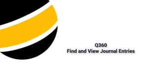 Find and View AR, AP, GL Journal Entries
