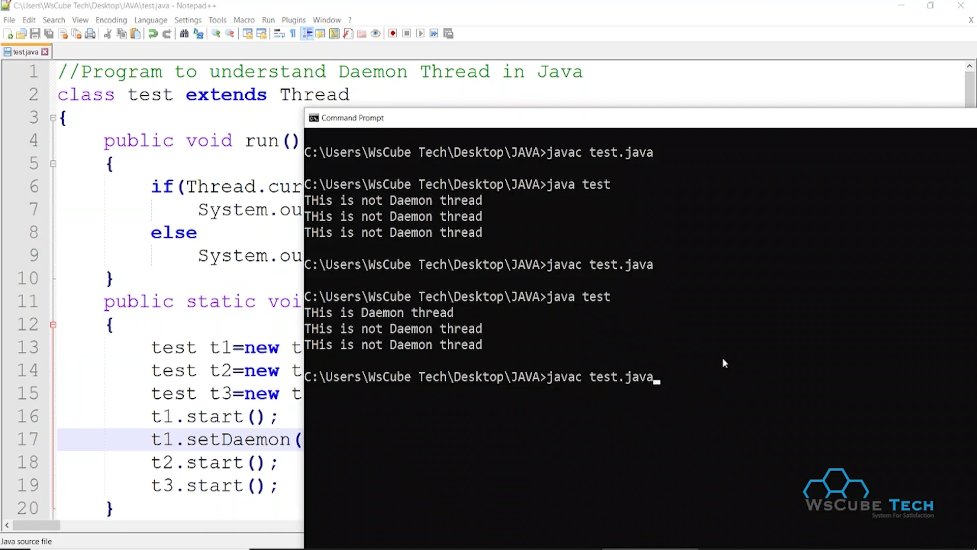 C100_Program to understand Daemon Thread in Java on Vimeo