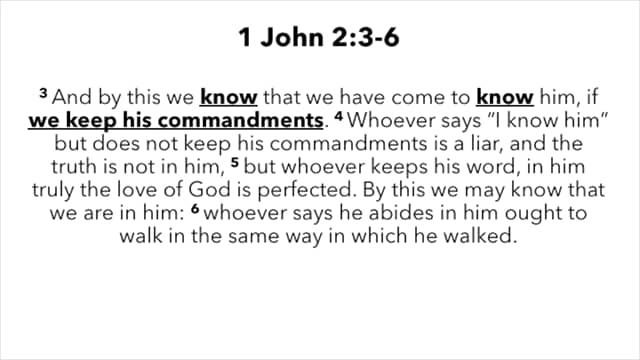 1 John 2 3-11 on Vimeo