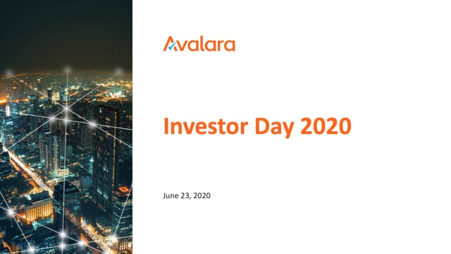 Avalara Investor Day - Full Video with Questions and Answers