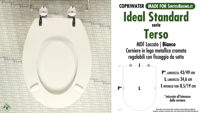 Copriwater Terso Ideal Standard compatibile in poliestere con chiusura