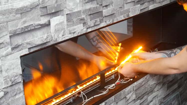 How-to replace the LED strip on an Evonic Electric Fireplace on Vimeo