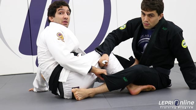 Worm Guard / Lapel Control Escape Variation When Opponent Tries to Come Up