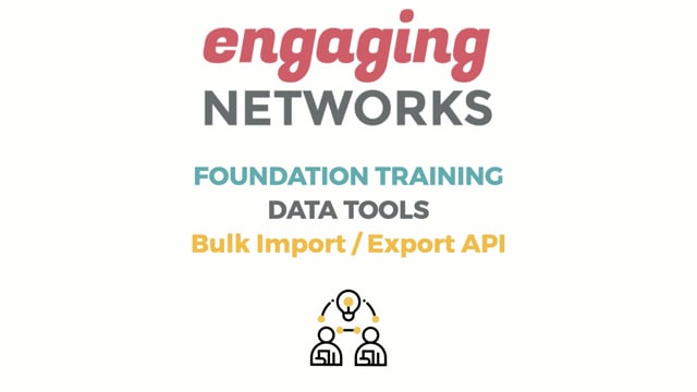 Foundations Training - Data: Bulk Import / Export API
