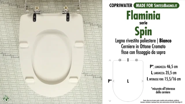 Sedile Wc Copriwater per modello Efi (interasse 20,5) marca Flaminia - Il  Tuo Bagno Online