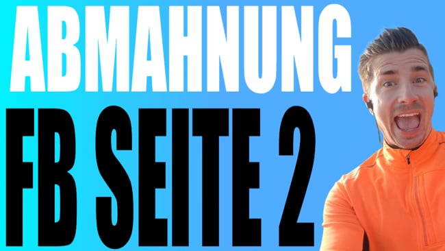 Abmahnung für neue FB Seiten Teil 2