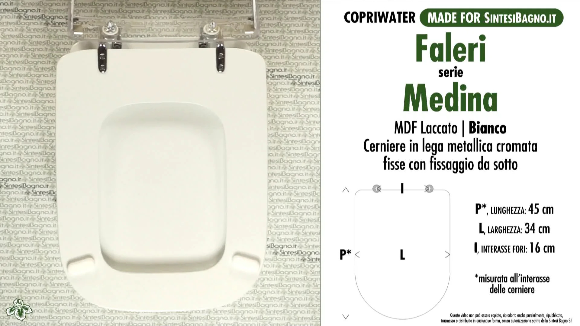 Copriwater Per SENESI SOVANA In Termoindurente Bianco – Con Cerniera Inox Normale O Soft Close (Made In Italy) - 5