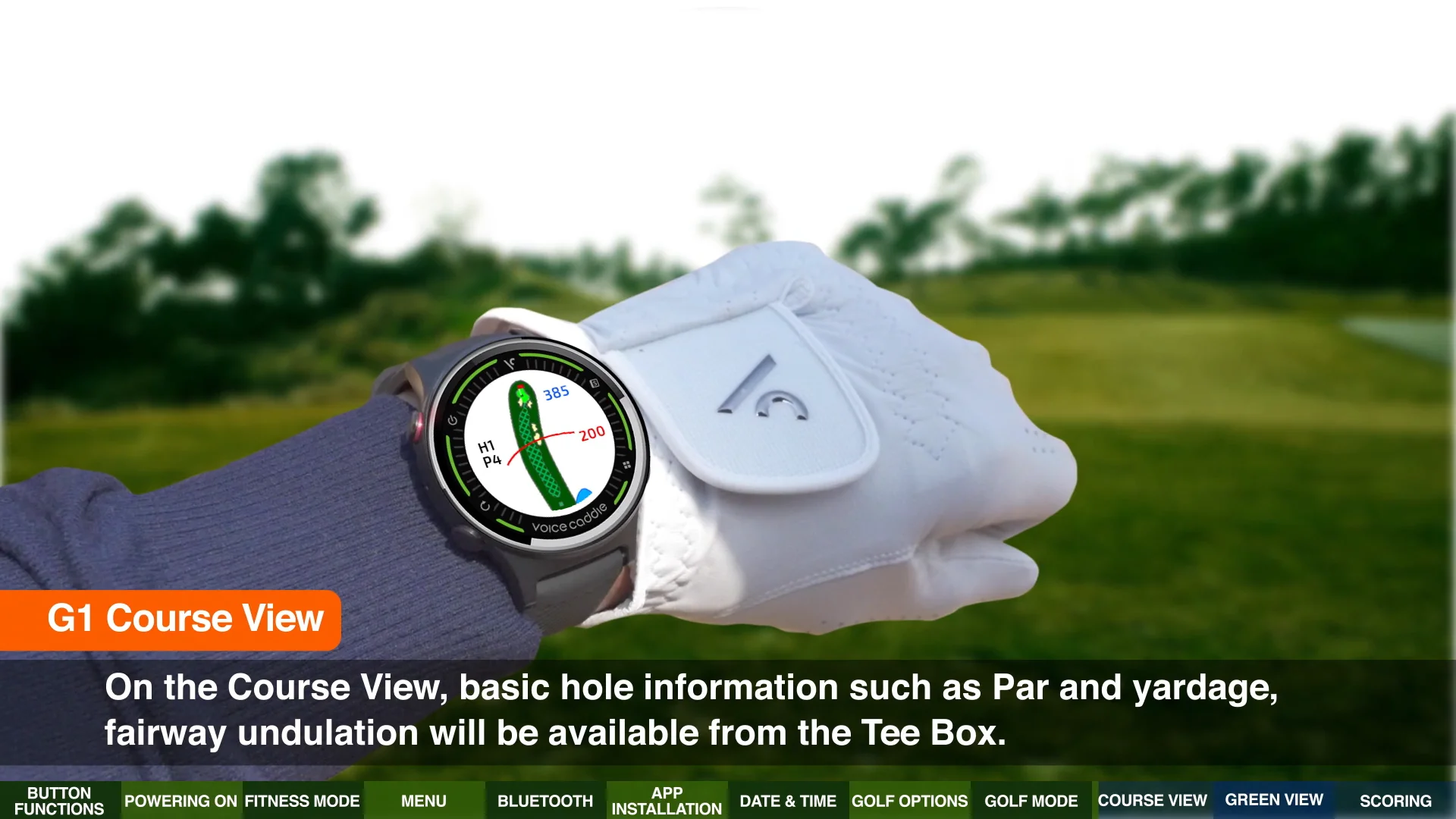 Voice caddie 2025 g1 gps watch