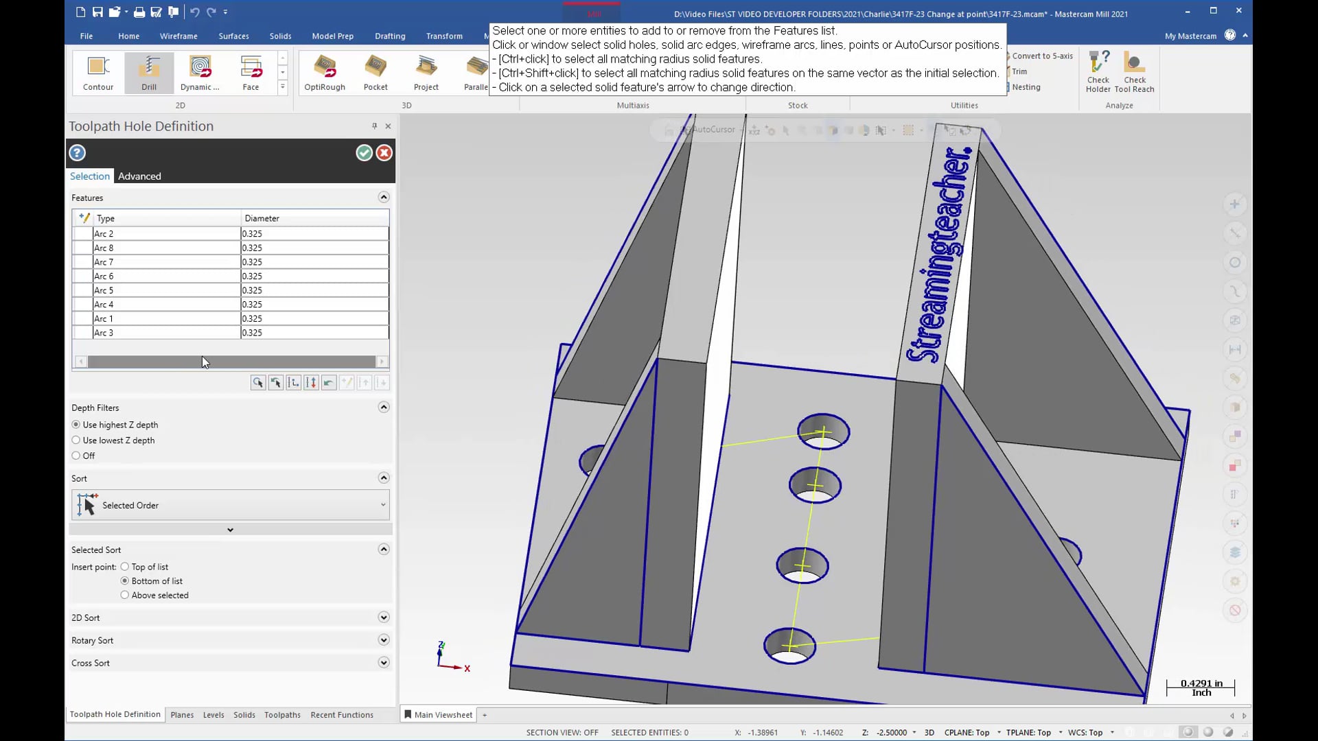 Hole Making Toolpaths