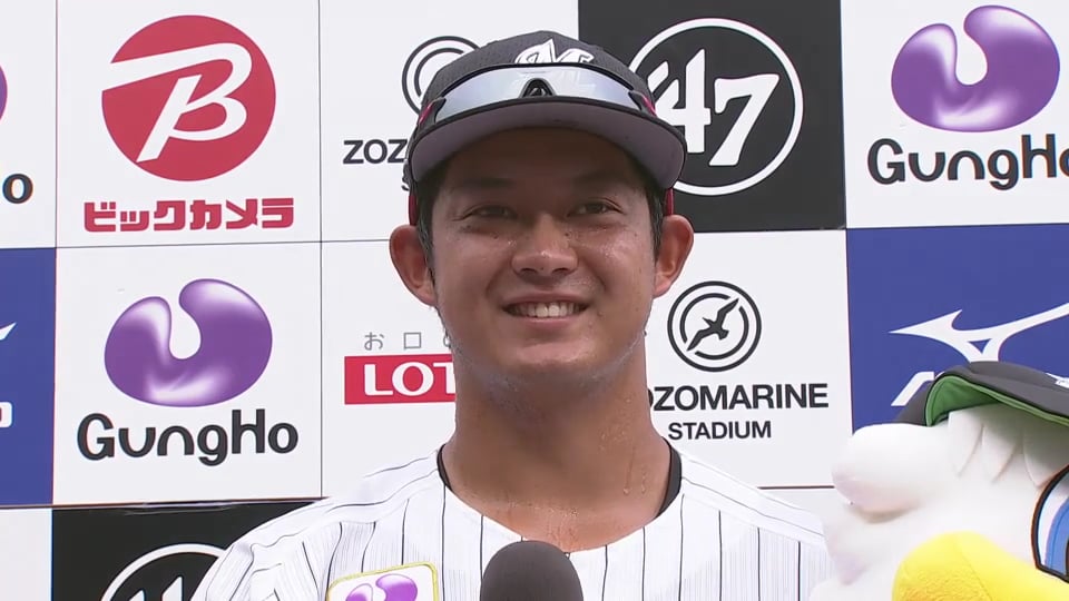 マリーンズ・佐藤選手ヒーローインタビュー 6/27 M-B｜無料動画｜パ・リーグ.com｜プロ野球