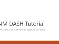 NM DASH Tutorial: Manage and Monitor 90-day Plan