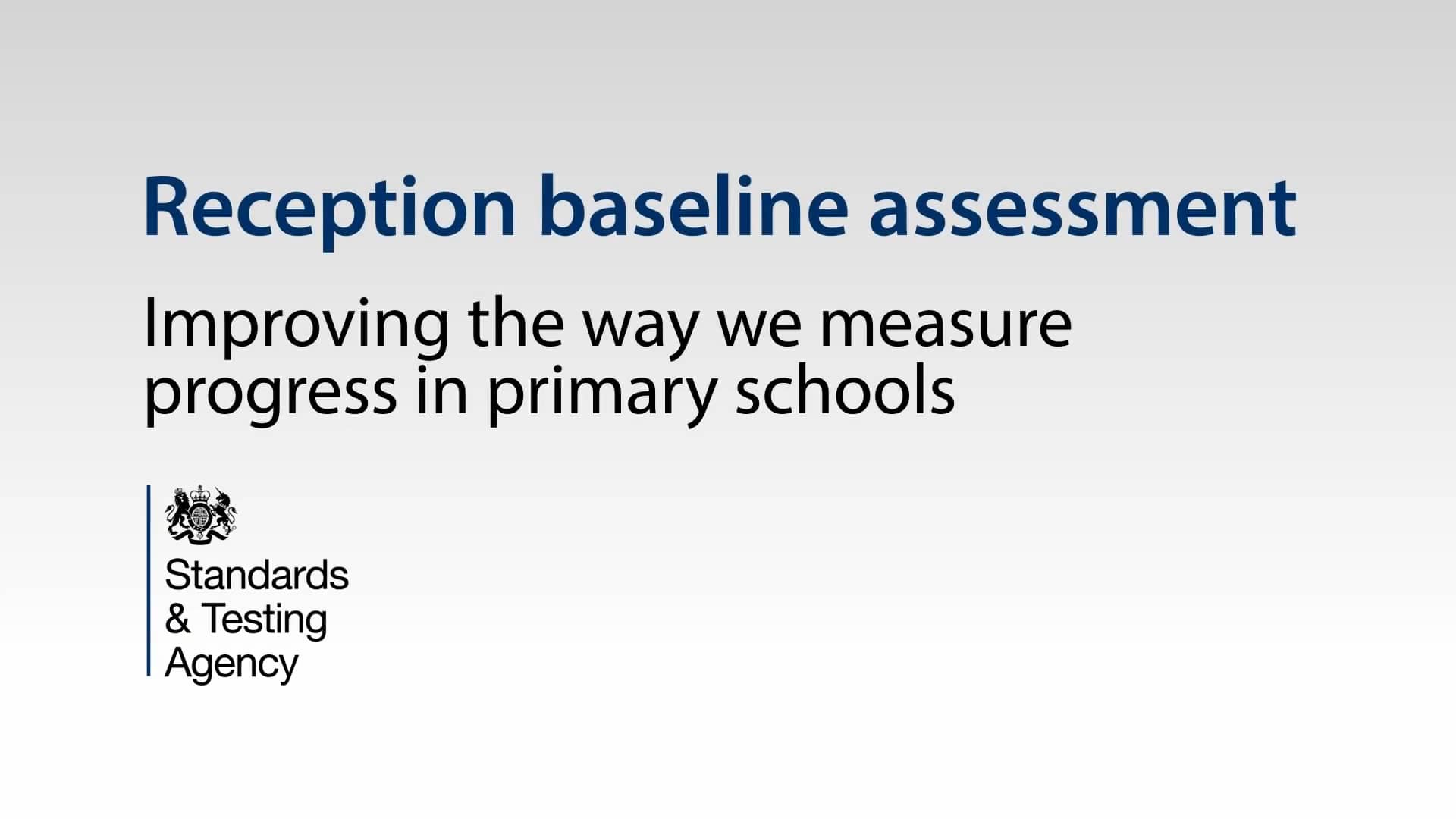 Reception Baseline Assessment on Vimeo