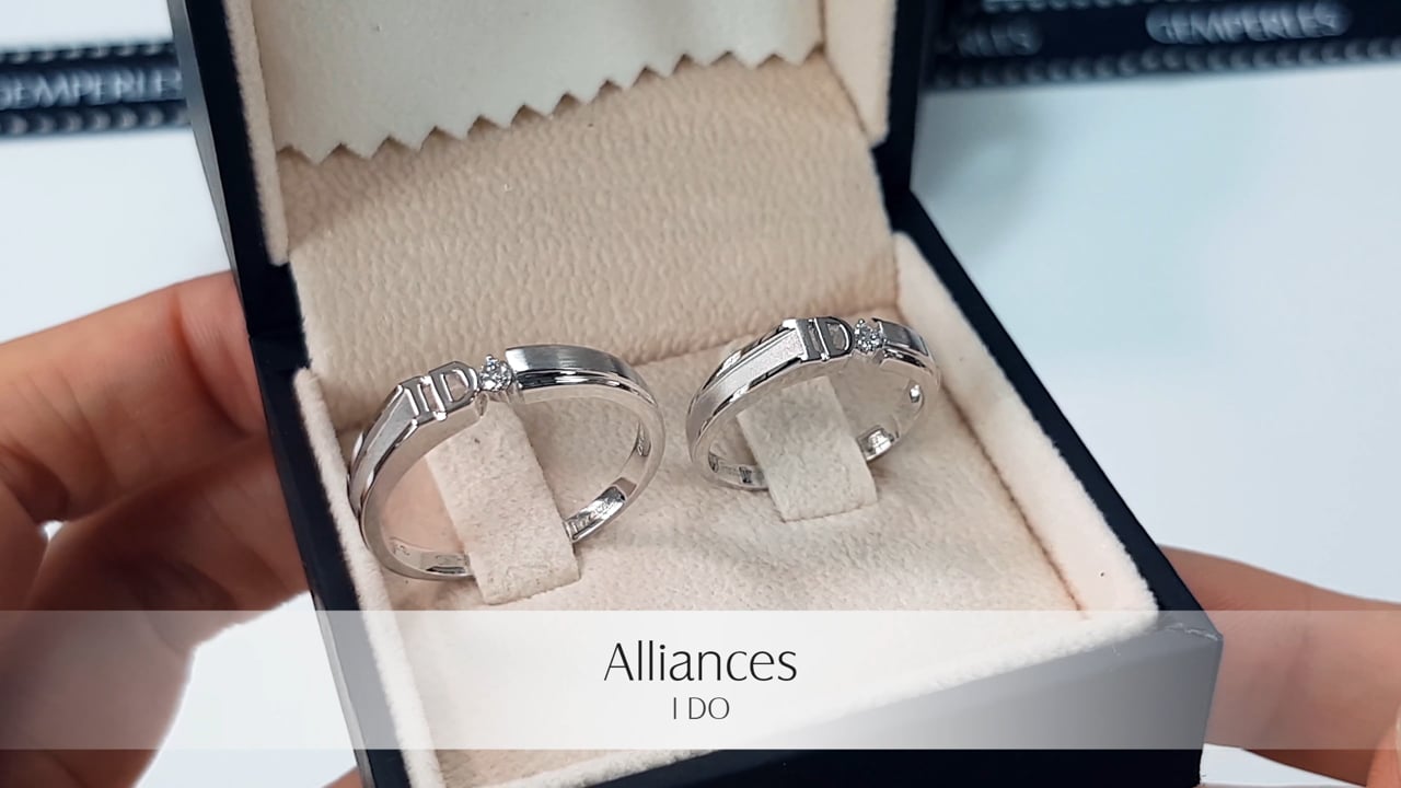 Fedi Nuziali Couple I Do - Oro Bianco | Gemperles