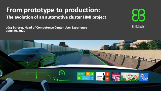 From prototype to production: the evolution of an automotive cluster HMI project