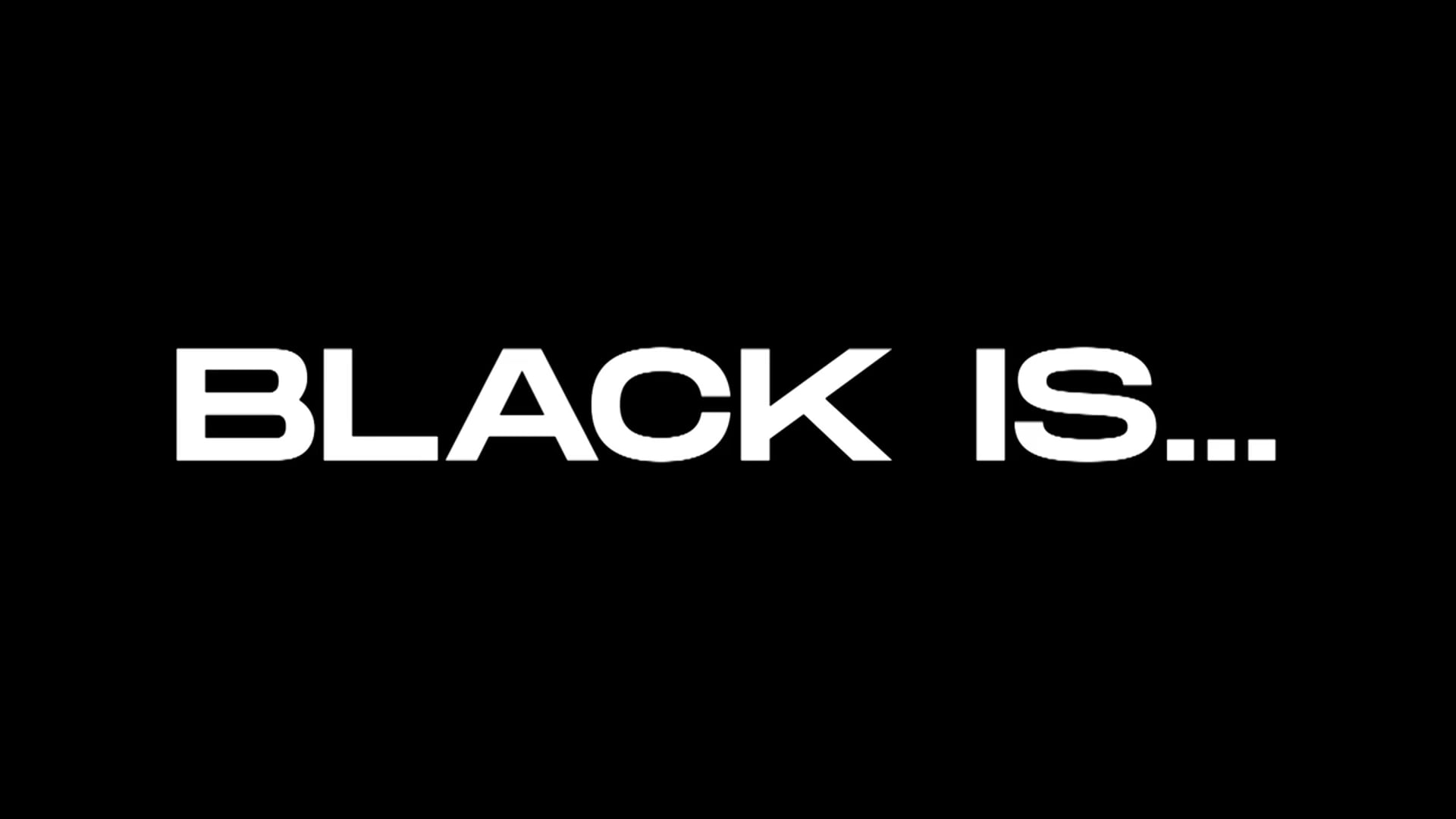 "Black is..." Brand Experimental Concept