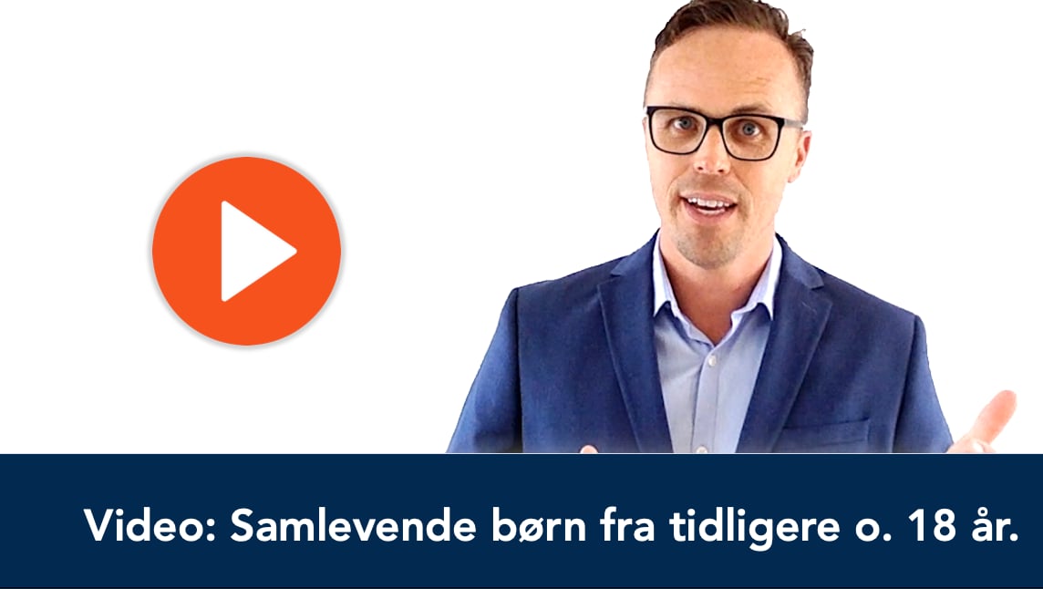 110 Samlevende med børn fra tidligere forhold over 18 år