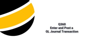 Enter and Post GL Journal Transactions