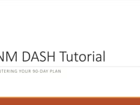 NM DASH Tutorial: Entering Your 90-Day Plan