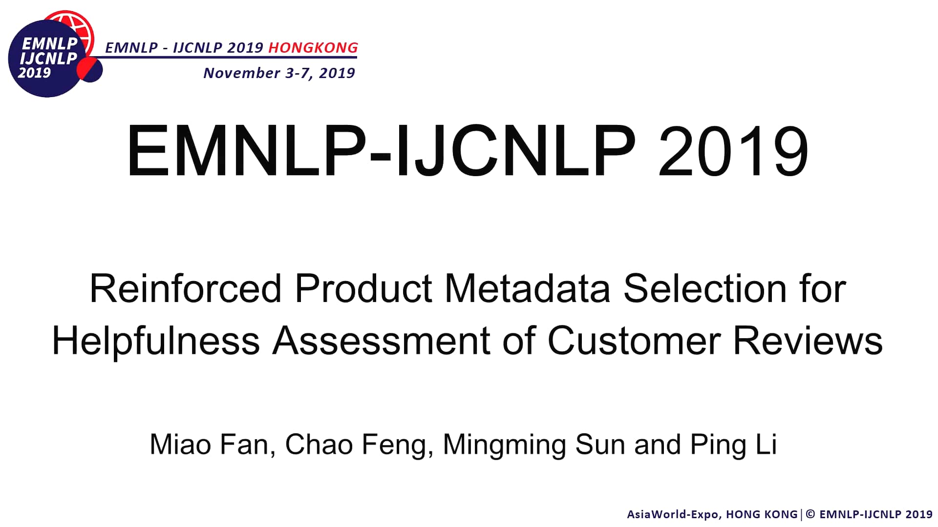 EMNLPIJCNLP2019 Reinforced Product Metadata Selection for Helpfulness