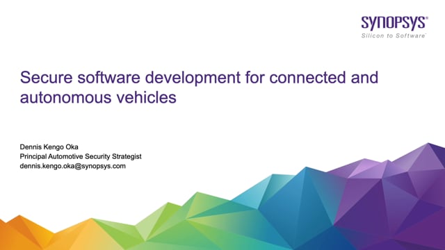 Secure software development for connected and autonomous vehicles