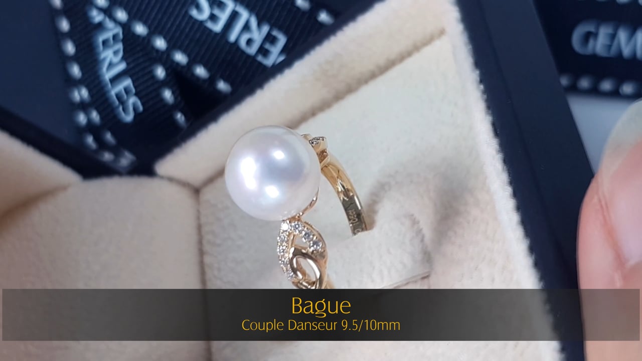 Anello Couple Danseur - Oro Giallo & Perla d'Acqua Dolce 9.5/10mm | Gemperles