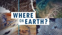 A collage showing four images of different areas on Earth. The "Where on Earth?" logo is in the center.