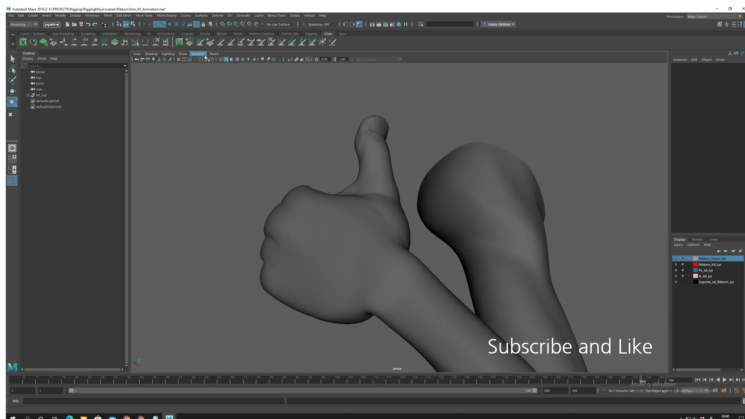 Ribbon Arm Rigging