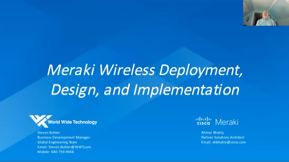 Meraki Webinar Series: Wireless Deployment, Design and Implementation