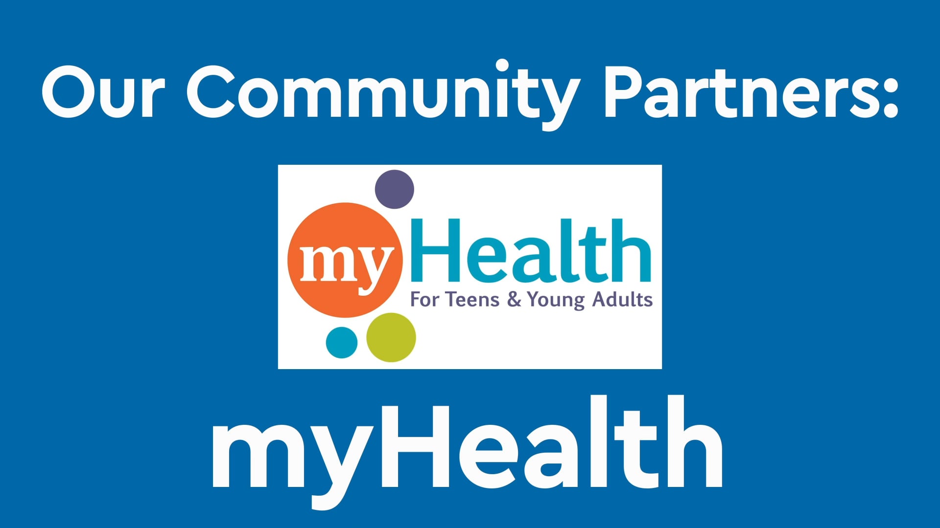 Our Community Partners: MyHealth On Vimeo