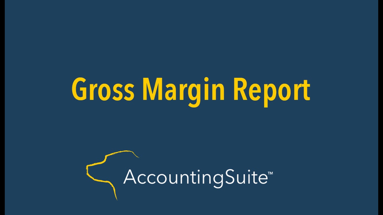 Gross Margin Report