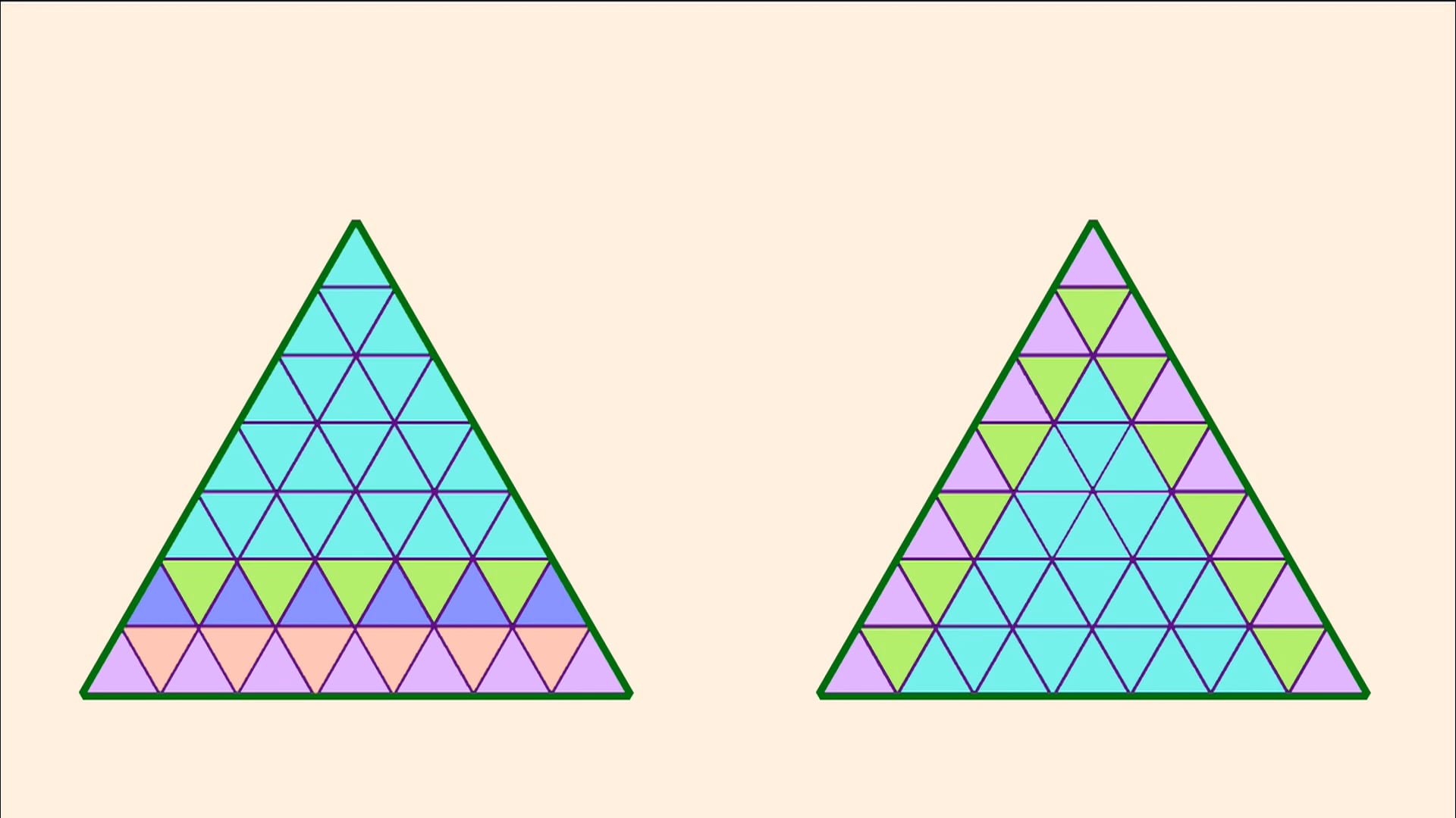 Множество равносторонних треугольников