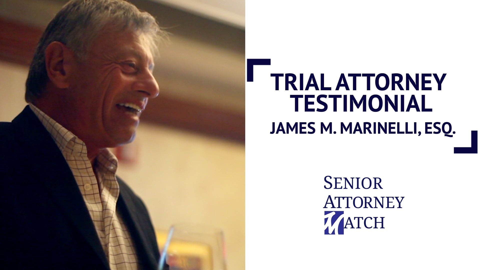 Senior Attorney Match Testimonial For Aaj Jim Marinelli On Vimeo