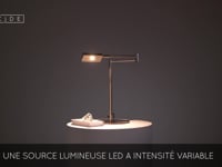 Lampe de bureau led Lucide Agena Noir Aluminium 23650/12/30