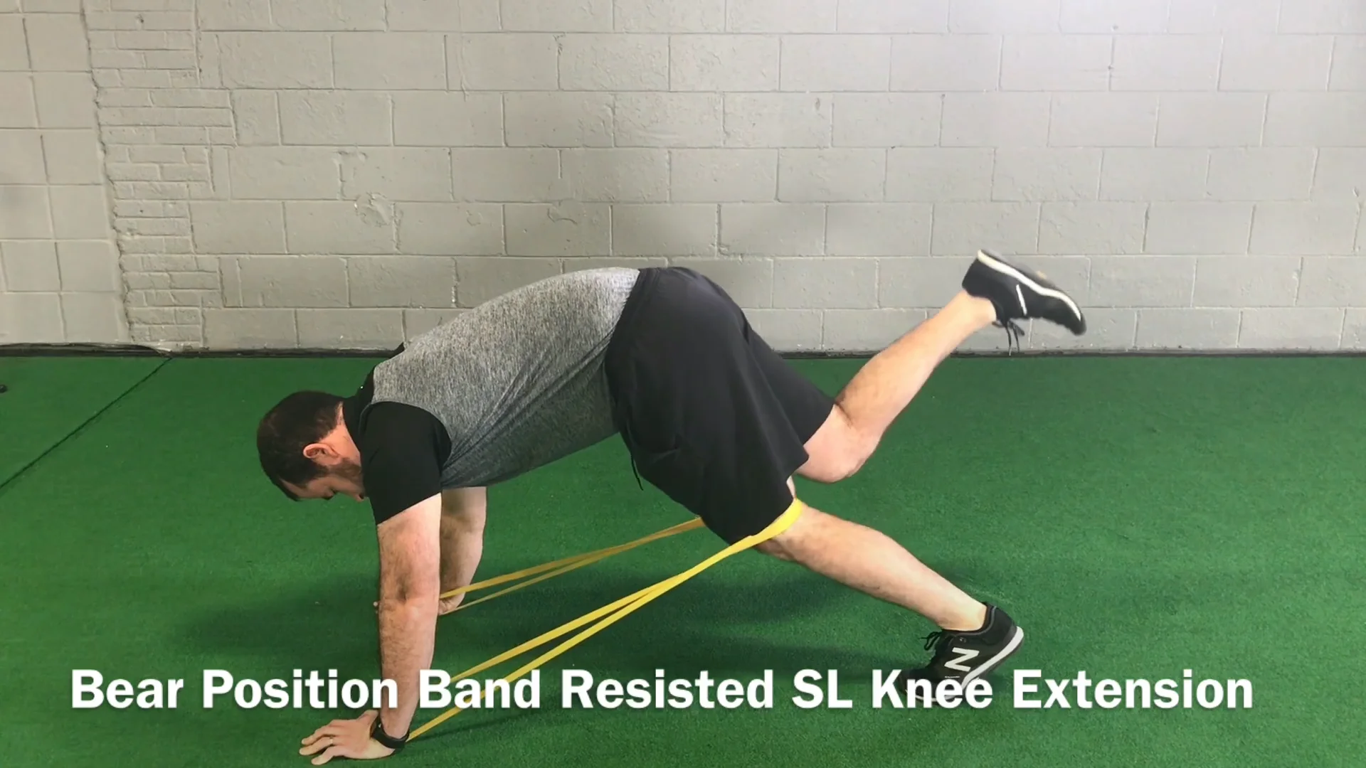 Standing Leg Extension - banded on Vimeo