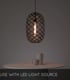Video Wolfram Modern Pendant Light - Ø 32cm - 1xE27 - Black