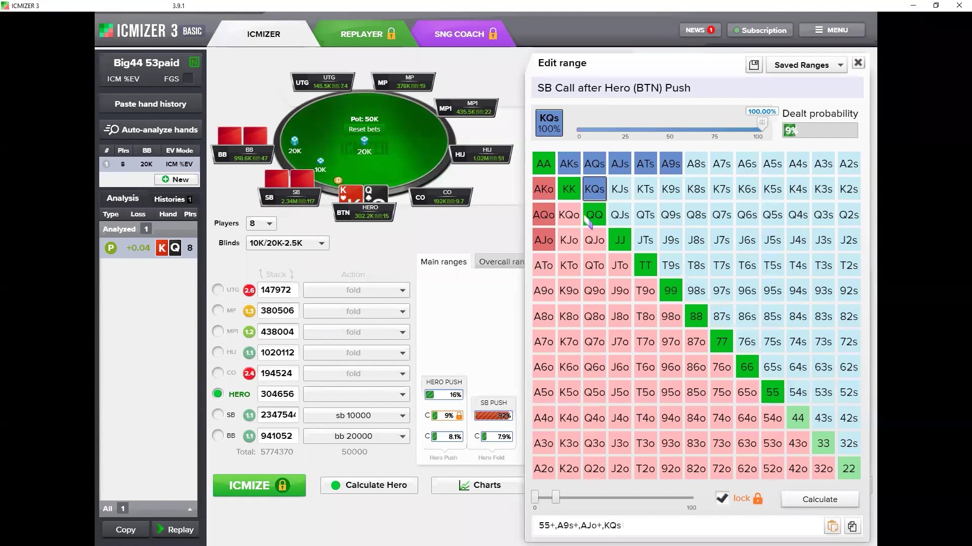 $1k Bubble Play Hand History Review