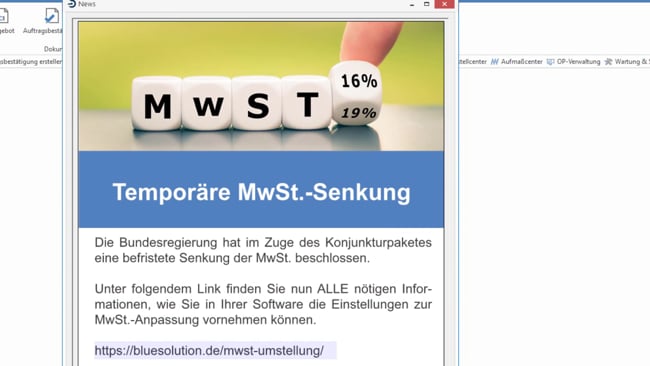 Tipps und Handling nach MwSt.-Änderung