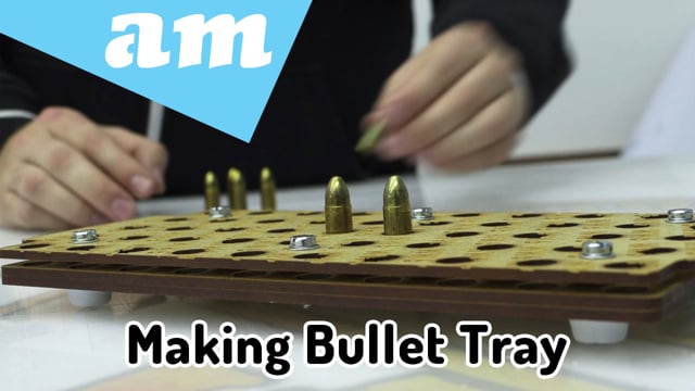 Maker Video: Making a Bullet Tray for 9mm Bullet with Supawood Cut on CNC Laser Cutting and Engraving Machine